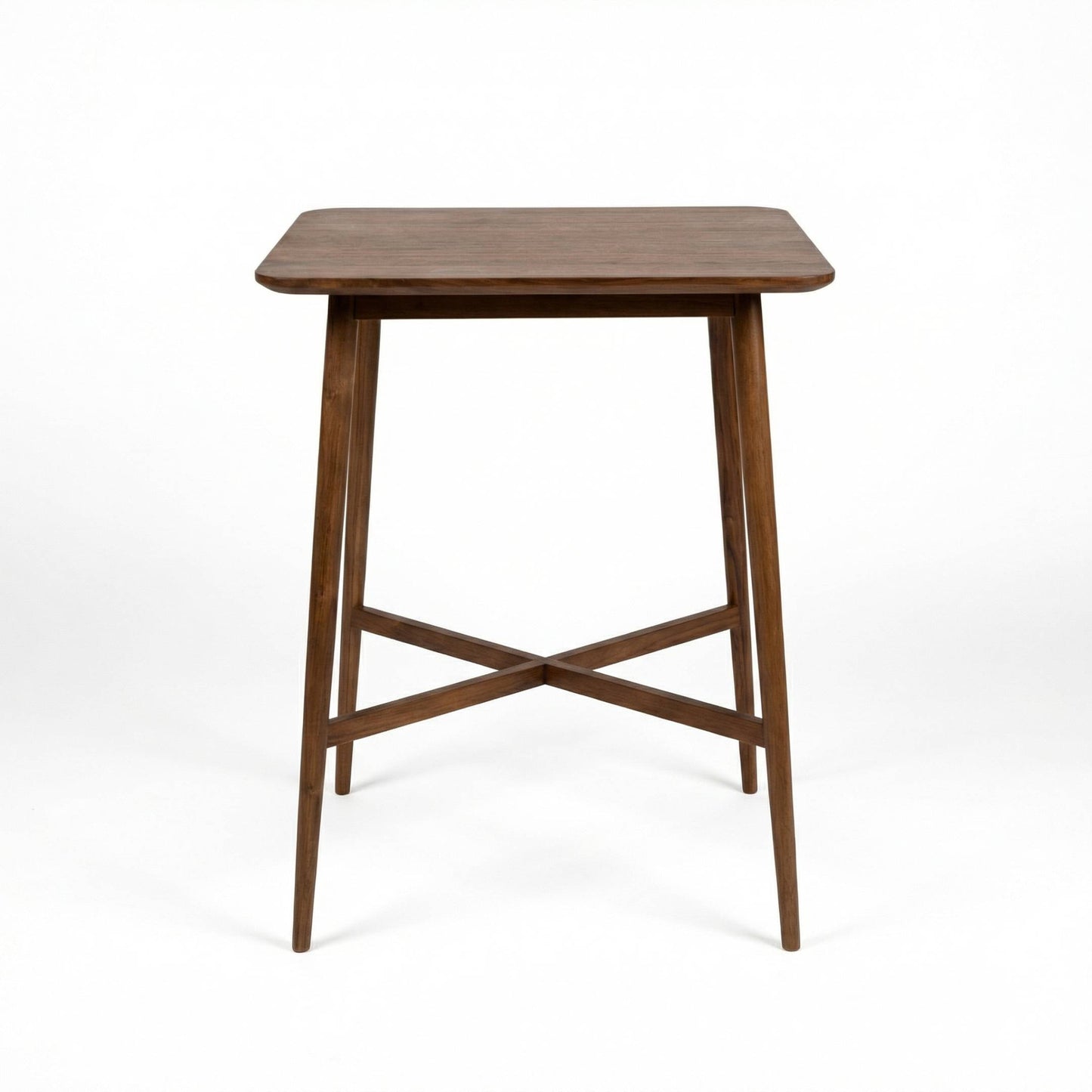 Barstuhl aus Teak & Rattan – 4er-Set inkl. Bartisch