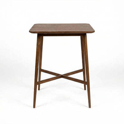 Barstuhl aus Teak & Rattan – 4er-Set inkl. Bartisch