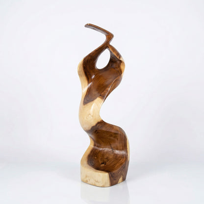 Sulana - Große-Handgefertigte Deko-Skulptur aus massivem Suar Holz