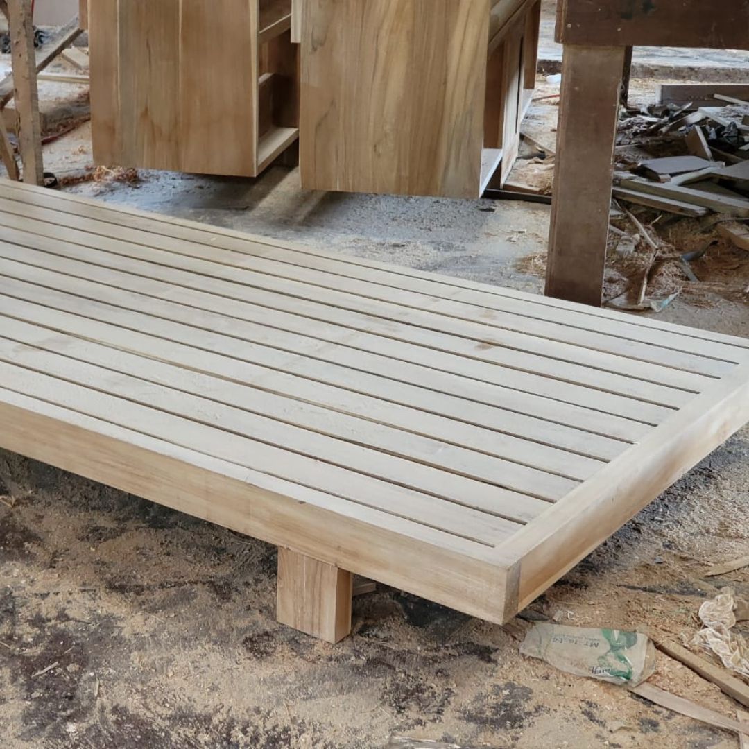 Kaizen | Japanisches Futon Sofa|Bett aus Teakholz